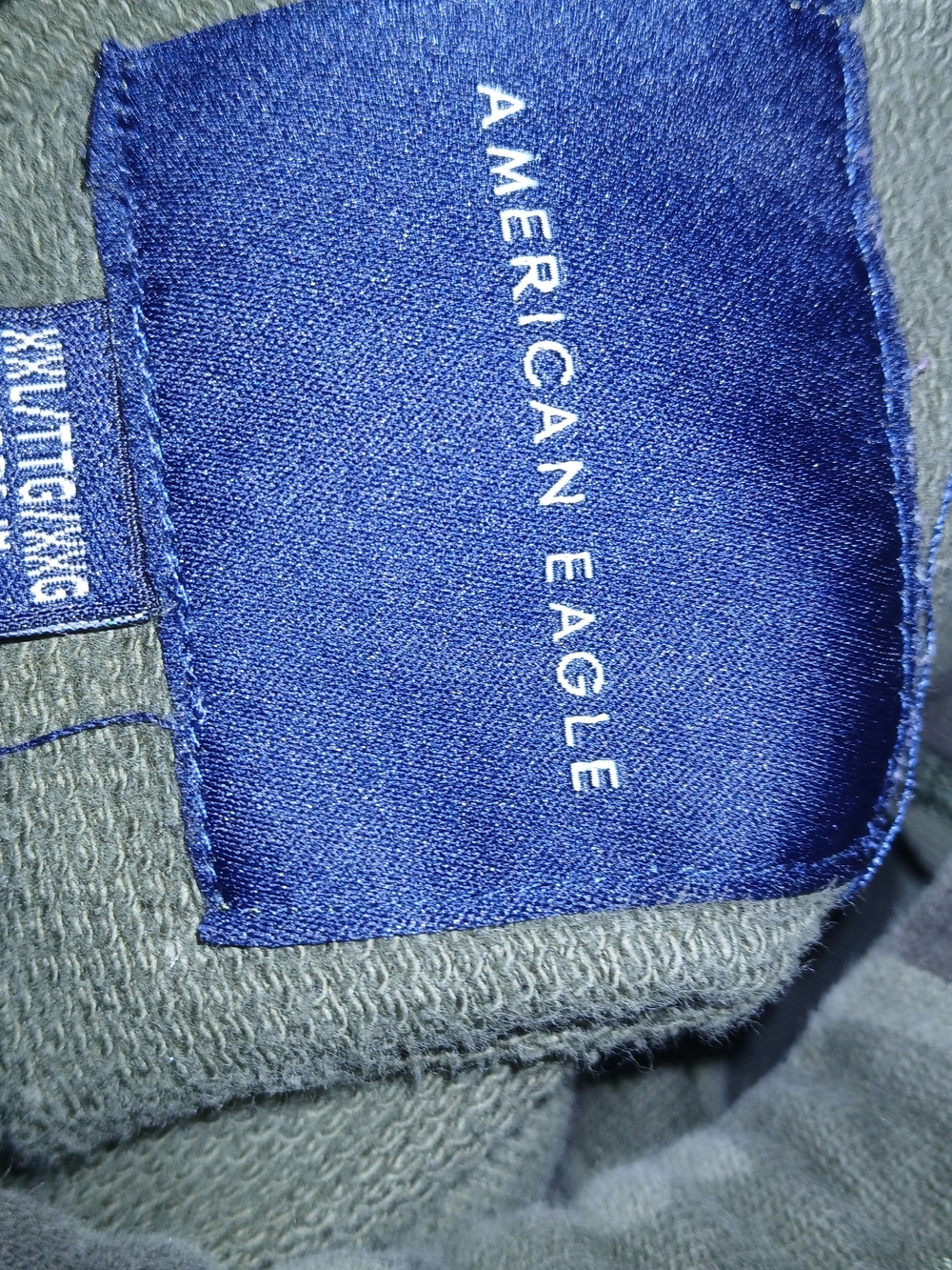 American Eagle Outfitters Olive Green Camo Pullover Hoodie - Picture 3 of 3